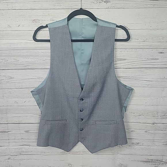 Men's Size Large Vintage Suit Vest - Picture 1 of 4